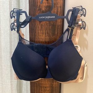 Lucky Brand 2 pack bra. Navy and pale pink 34C.